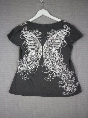 Unbranded Y2K Grunge Style Butterfly Rhinestone Womens Free Size